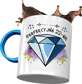 Kék Bögre Születésnapra 22 22. 22. Nyomtatott Fotóval