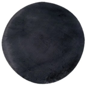 Kör alakú, sötétszürke szőnyeg, 200x200 cm - TOUDOU