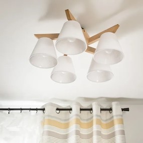 Fali lámpa ANTONIO 5xE14/40W/230V tölgy