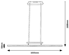 Rabalux 5280 - LED Dimmelhető csillár zsinóron YORDANA LED/27W/230V