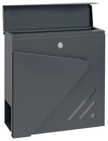 BK.506.G.AM acél postaláda, fekete, 37,5 x 37 x 11,5 cm
