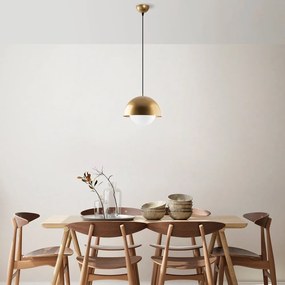 Aranyszínű függőlámpa üveg búrával ø 20 cm Camgoz – Opviq lights