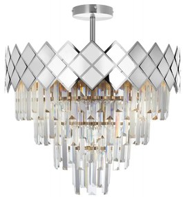 Csillár rúdon CARISMA 9xE14/40W/230V matt króm