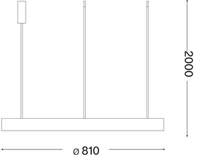 Ideal Lux - LED Csillár zsinóron GEMINI LED/59W/230V átm. 81 cm CRI 90 arany
