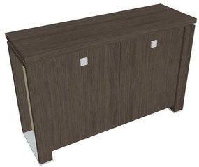 Verno+ S alacsony szekrény 140 x 46 x 90 cm, antracit tölgy / vanília