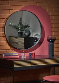 TMP IRON fürdőszobai tükör - FEKETE keret - kerek - 70 cm