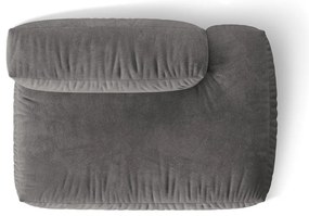 Szürke bársony kanapé modul (jobb oldali) Martina – Micadoni