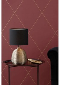 Fekete-aranyszínű asztali lámpa textil búrával (magasság 37,5 cm) Oscar – Markslöjd