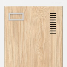 Pléh öltözőszekrény talpazaton, négymodulos, polcokkal, KACPER II, 800 x 1800 x 500 mm, Eco Design: fehér/ sonoma tölgy