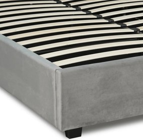 Łóżko 160x200 TINGA Welurowe Ciemnoszare