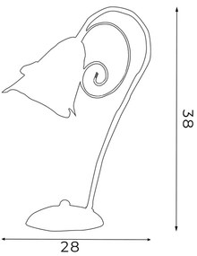 Asztali lámpa KOKARDA 1xE14/60W/230V
