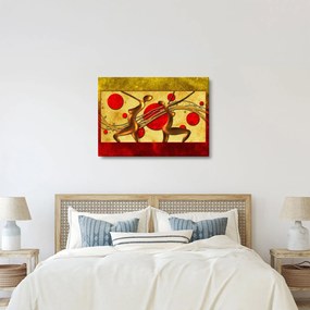 Absztrakt kép két nővel (70x50 cm)
