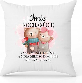 Párna 40x40cm Jancsi Szeretlek Mindenért Maci Név Valentin Nap Minták