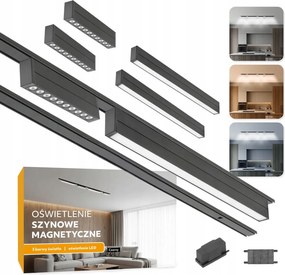 Mágneses sínvilágítás 2x Sín 1m 4x Led lámpa 5 év garancia