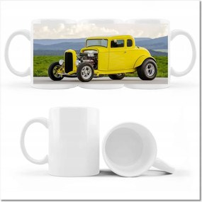 Fényképes bögre Sárga Hot Rod