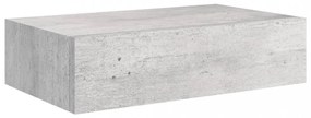 2 db betonszürke MDF falra szerelhető fiókos polc 40x23,5x10 cm