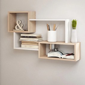 Fali polc 87x18x54cm fekete FUR1961-3