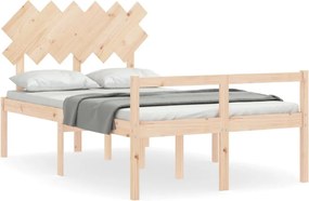 Tömör fa ágy időseknek fejtámlával Double