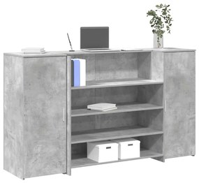 vidaXL recepciós pult betonszürke 180x50x103,5 cm szerelt fa