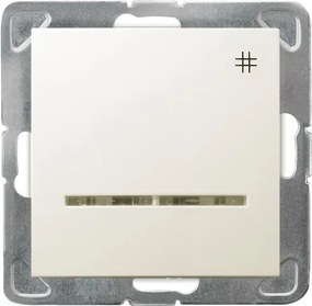 Ospel Keresztkapcsoló Kapcsoló LP-4YS/m/27 Ecru Háttérvilágítással