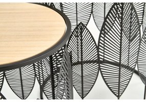 KÉSZLET 2x Kávésasztal FOLLA átm. 33/40 cm fekete