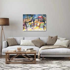 Kép - esős este (üvegen) (70x50 cm)