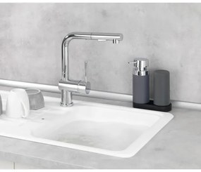 WENKO 54735100 - Mosóállomás EASY SQUEEZ-E 15x18 cm szürke/szürke