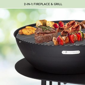 Blumfeldt Nantai, grillállomás, tűzrakóhely: Ø 50 cm, grillrács: Ø 48 cm, asztali kivitel
