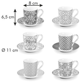 Aranyszínű porcelán csésze szett 6 db-os My Coffee – Tescoma