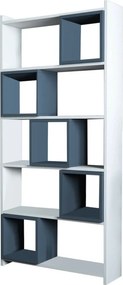 Box könyvespolc, fehér-kék, 80 cm