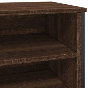barna tölgy színű szerelt fa cipősszekrény 80 x 38 x 78 cm