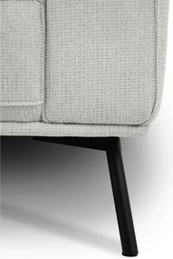 Világosszürke zsenília sarokkanapé (bal oldali-L alakú) Amsterdam – Scandic