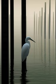 Poszter 20x30cm Köd a vízen