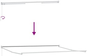 Manuális Behúzható Napellenző Csíkos 500x300 cm