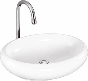 MERANO || Pultra helyezhető mosdókagyló, kerámia, fehér, ovális