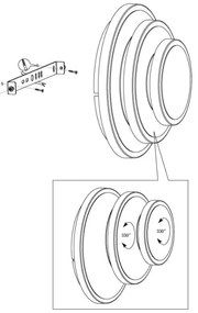 Eglo 98676 - LED Mennyezeti lámpa ELGVERO LED/11,4W/230V + LED/8,6W + LED/5,4W