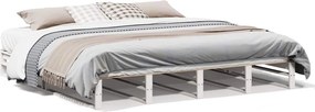 vidaXL fehér tömör fenyőfa ágy matrac nélkül 200 x 200 cm