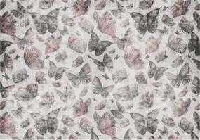 Flizelin fotótapéta Pasztell pillangók vintage vázlatok 200x140 +ragasztó