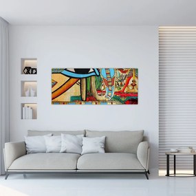 Egyiptomi motívumú kép (120x50 cm)