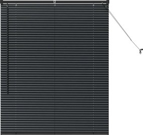 vidaXL Zsalugáter Redőnyök Fekete 130 x 105 cm Alumínium