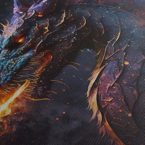 Kép - Lángokat köpködő sárkány (90x60 cm)