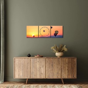 Hőlégballon képe (órával) (90x30 cm)