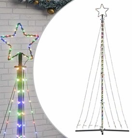 színes LED karácsonyfa 447 LED 249 cm