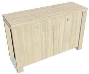 Verno+ S alacsony szekrény 140 x 46 x 90 cm, akác / barna