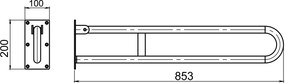 Novaservis - Dupla összecsukható fogantyú 852 mm fehér, R66830,11
