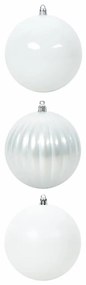 Karácsonyi Díszgömb Készlet 3 pcs Fehér