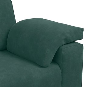 sötétzöld bársony loveseat kanapé 140 cm