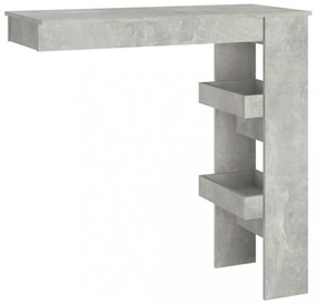 betonszürke fatermék fali bárasztal 102 x 45 x 103,5 cm