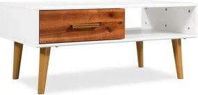vidaXL tömör akácfa dohányzóasztal 90 x 50 x 40 cm