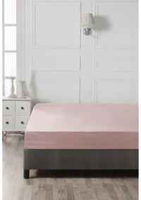 Rózsaszín gumis pamut lepedő 160x200 cm - Mijolnir